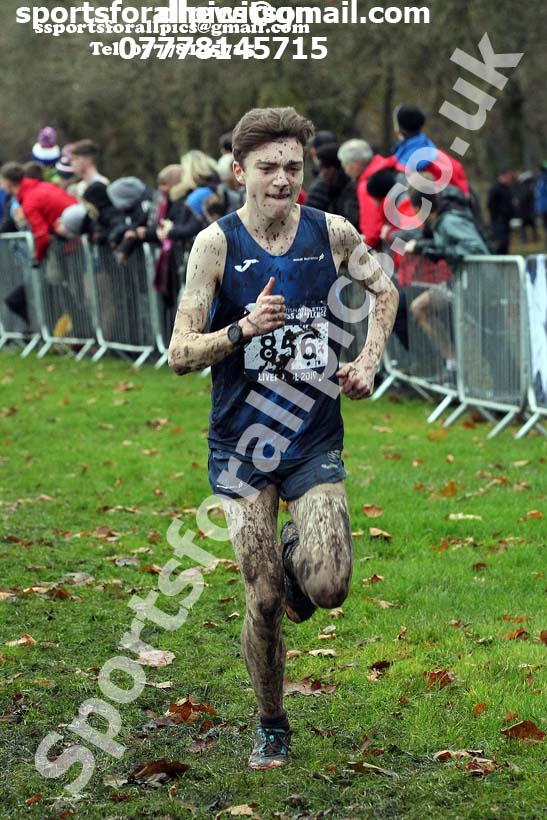 Mens under-20s, 2019 European Cross Country Trials and British Cross Challenge, Sefton Park, Liverpool.  Photo: David T. Hewitson/Sports for All Pics